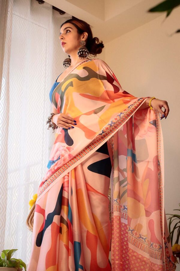 Titli | Satin Georgette Saree - Image 2
