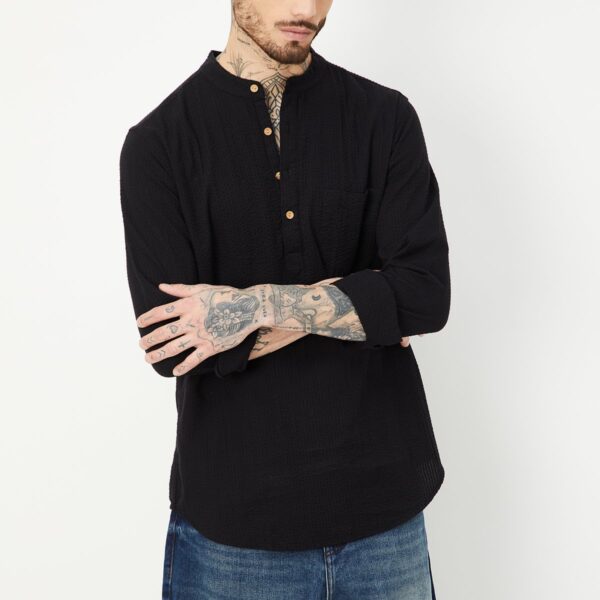 Men Striped Slim Fit Short Kurta
