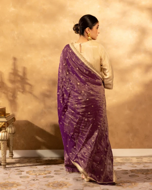 Women Golden Glow Chanderi Suit Set - Image 3